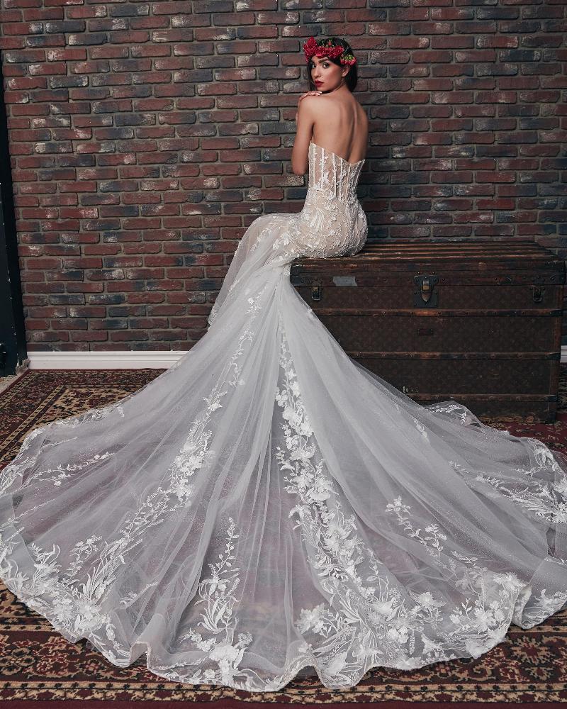 121237 strapless or off the shoulder mermaid wedding dress with lace1